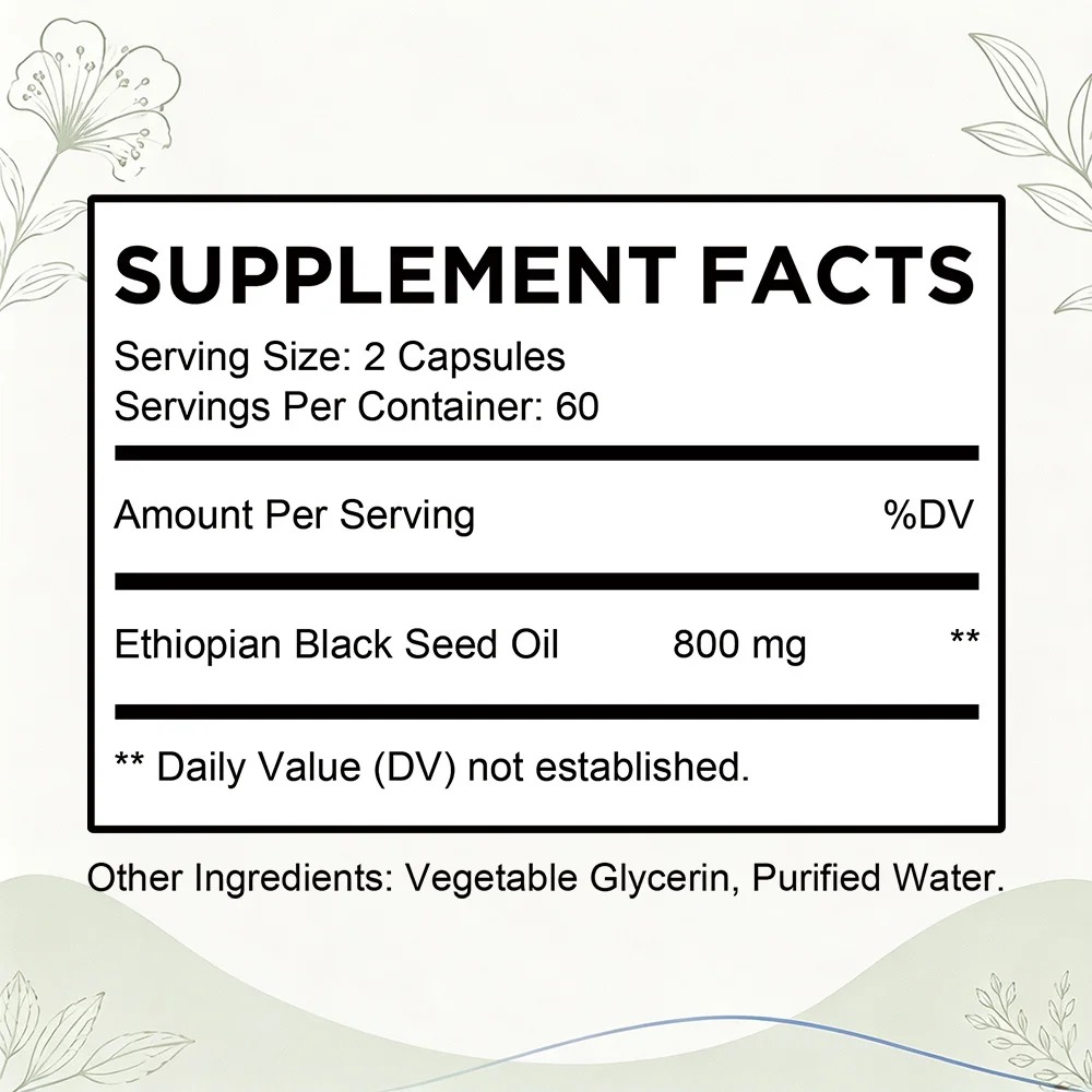 Эфиопское масло черного тмина  – обзор и цена Herbal Supplement